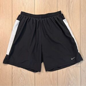 Nike Dri-FIT Lined Running Shorts Men’s Size Medium Black/White